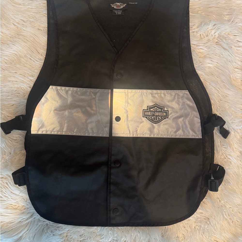 Harley-Davidson Black Vest with Silver Reflective Stripe